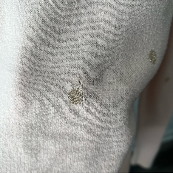 LOFT Light Pink Sweater with Gold Dotted Design - L - Picture 8 of 8